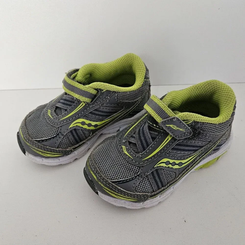Saucony Size 4M Boys Gray Baby Ride Sneaker Shoes ST53741‎